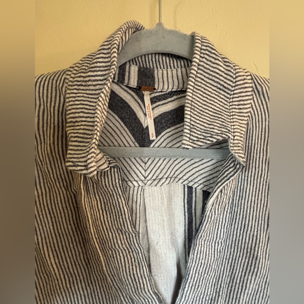 Free People double lined rayon long sleeve  blouse